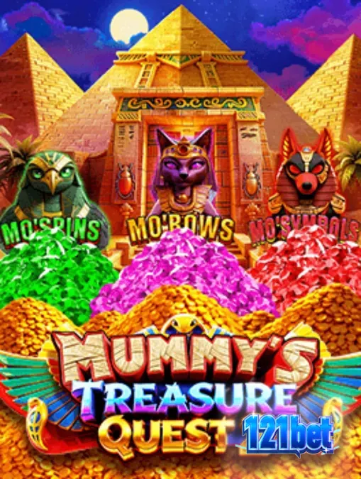 Interface do jogo Mummy’s Treasure Quest 2 com elementos egípcios